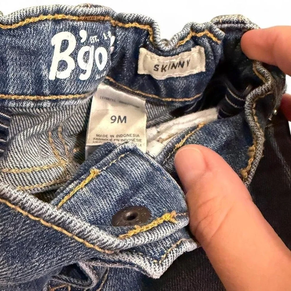 OshKosh B'gosh Baby Skinny Jeans Medium Wash Denim Pants 6-9 Months 9M